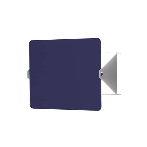 Wandleuchte mit Stromkabel  metall blau mit Drehblende, E14 / von Charlotte Perriand - Neuauflage des Modells von 1962 - Nemo - Weiß / Drehblende blau - bemaltes Aluminium, bemaltes Metall