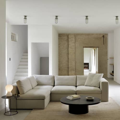  Accessory textile white / Back cushion for Mellow sofa - Ethnicraft - Off-white - Fabric, Shape memory foam