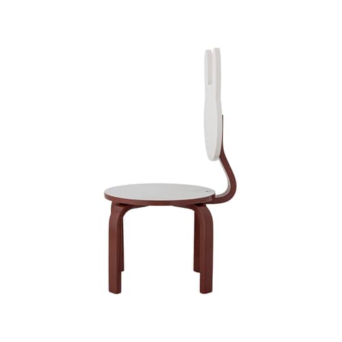 Chaise enfant Liova - Bloomingville - Rouge brique / blanc - Contreplaqué, MDF
