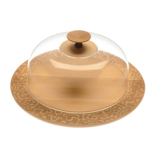 Couvercle Dressed in Wood / Ø 32 cm - Alessi - Transparent / Bois naturel - Hêtre, PMMA