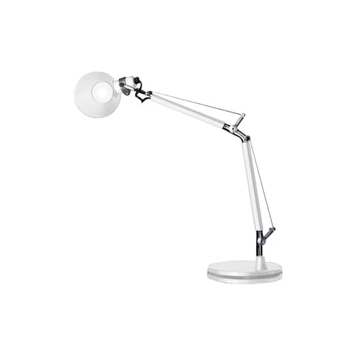 Lampe de bureau Tolomeo Micro métal blanc / 1987 - Artemide - Blanc - Acier, Aluminium