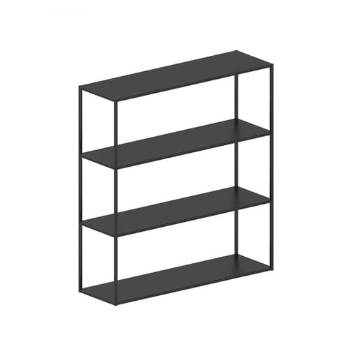 Libreria Easy Irony metallo nero / L 104 x H 114 cm - Zeus - nero rame - Acciaio