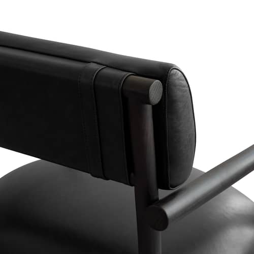 Nama Lounge armchair leather wood black - 101 COPENHAGEN - Black (aniline leather) / Black oak - Aniline leather, Foam, Solid oak