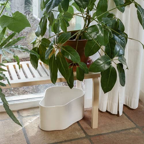 Panchina 153A legno naturale / L 112,5 cm - Alvar Aalto, 1945 / Seduta a doghe - ARTEK - Betulla naturale - Betulla lamellare, Betulla massiccia