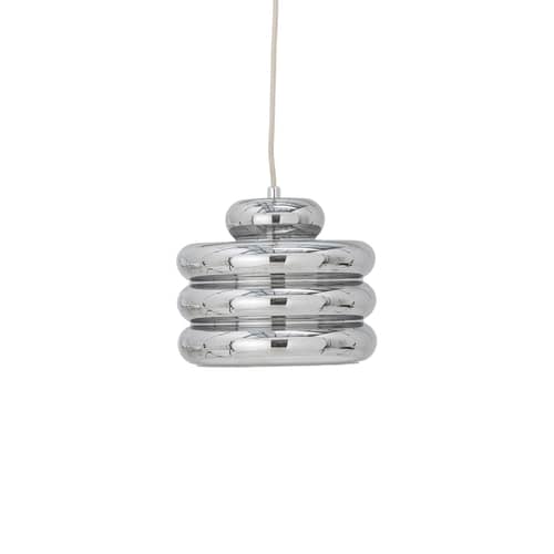 Pendelleuchte Spike glas silber / Ø 24 x H 20 cm - Bloomingville - Verchromt - Glas