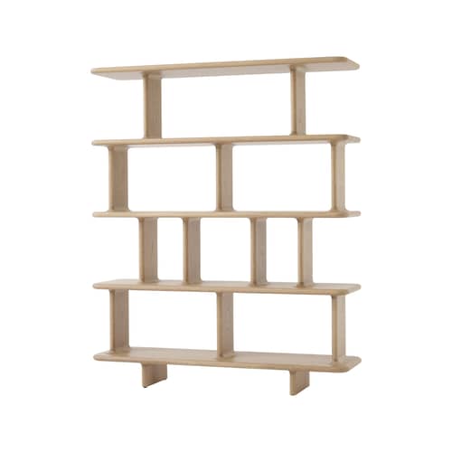 Regal Archivo JH45 by Jaime Hayon holz natur / B 140 x H 168 cm - &tradition - Eiche - eichenfurnierte Holzfaserplatte, massive Eiche