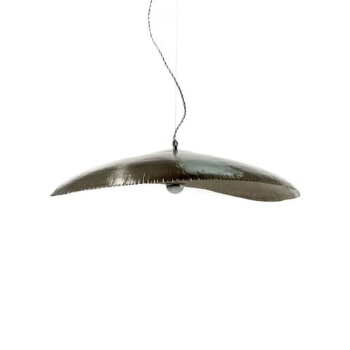 Sospensione Brass 95 metallo / L 80 cm - Gervasoni - Nickel - Nichel