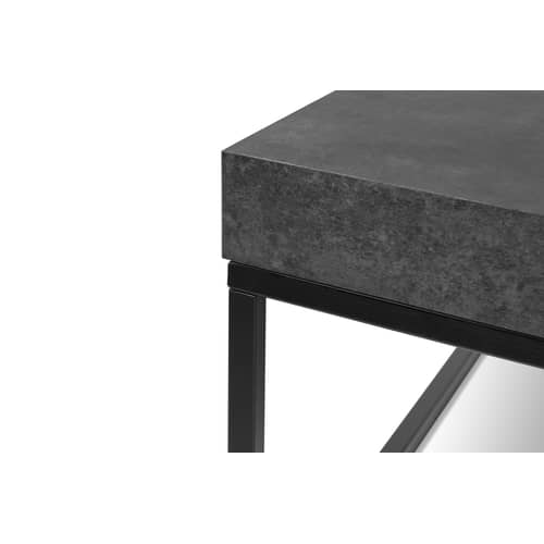 Table basse Adelaïde / 120 x 75 cm x H 38 cm - Mélaminé effet béton - POP UP HOME - 120 x 75 cm / Effet béton gris - Mélamine, Métal laqué, Panneau de fibres à haute densité