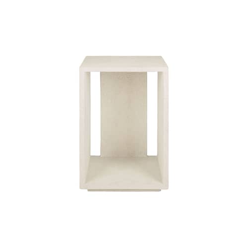 Table d\'appoint Elements / L 32 x P 40 x H 47 cm - Microciment - Ethnicraft - Blanc cassé - Microciment