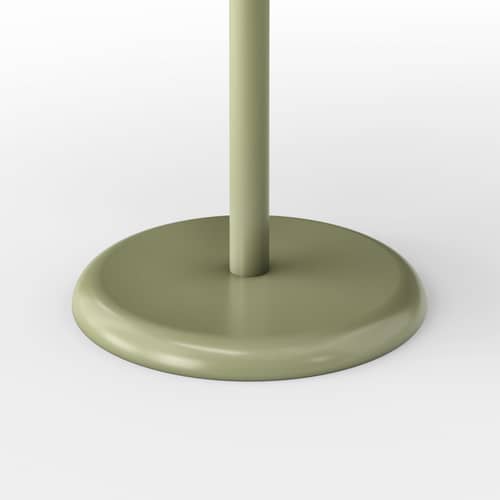 Table ronde Groove métal vert / Ø 70 cm - Tom Dixon - Vert mousse - Aluminium