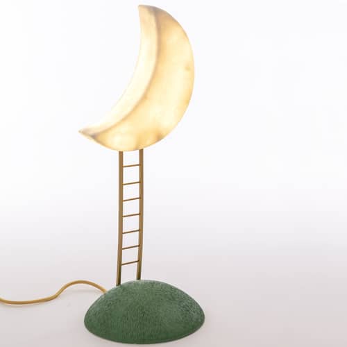 Tischleuchte My Secret Place plastikmaterial grün weiß gold / H 51cm - Seletti - Weiß, Gold & Grün - Harz