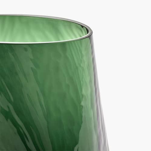 Vase Josephine 03 verre vert / Vase + tube-soliflore - Serax - Vase vert / Tube chromé - Verre