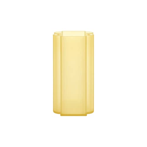 Vase Okra plastikmaterial gelb / H 34 cm - Recycled / Patricia Urquiola, 2024 - Kartell - Gelb - Recyceltes PMMA