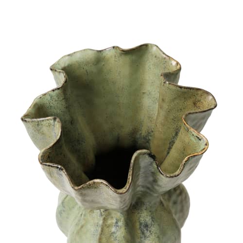 Vaso Cori ceramica verde / H 36 cm - BROSTE COPENHAGEN - Verde - Ceramica smaltata