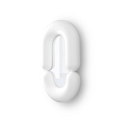 Zodiac Bumper Medium Wall mirror ceramic white / Ceramic - L 55 x H 90 cm - Moustache - White - Ceramic, Glass
