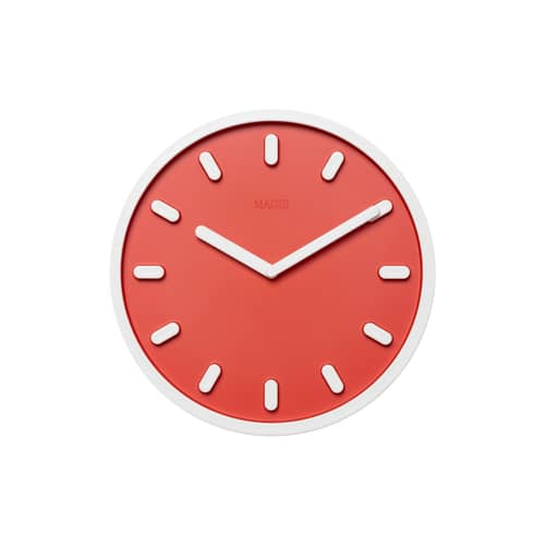 Orologio murale Tempo materiale plastico arancione - Magis - Quadrante arancione / Dettagli bianchi - ABS