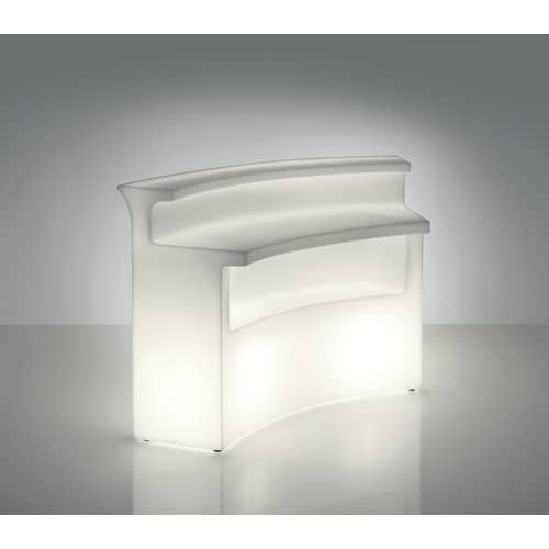 Bar lumineux Break Bar plastique blanc / L 175 cm - Slide - Blanc - Polyéthylène recyclable rotomoulé
