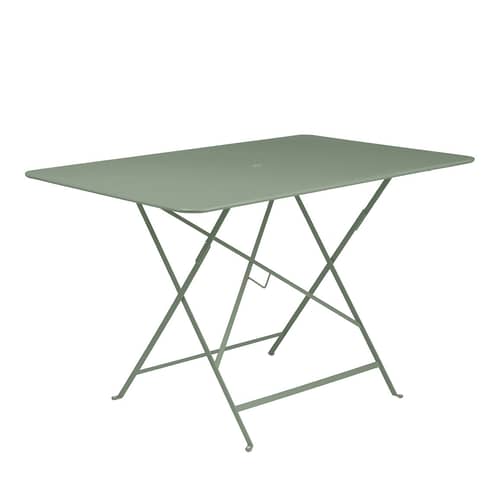 Klapptisch Bistro metall grün / 117 x 77 cm - 6 Personen - Sonnenschirmloch - Fermob - Kaktus - bemalter Stahl