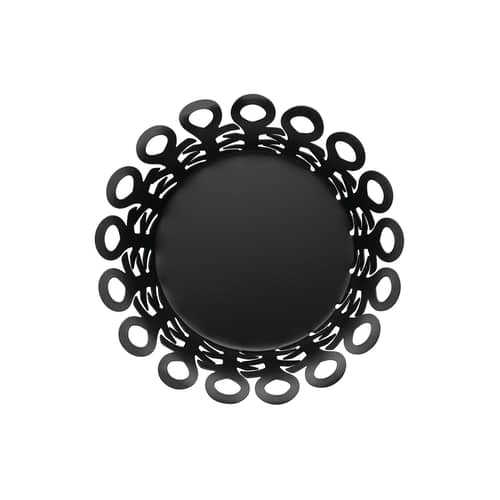 Corbeille Vimini métal noir Small / Ø 22 cm - Alessi - Noir - Acier