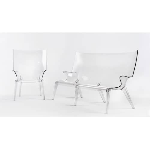 Fauteuil Uncle Jim plastique transparent / Philippe Starck, 2014 - Kartell - Cristal - Polycarbonate