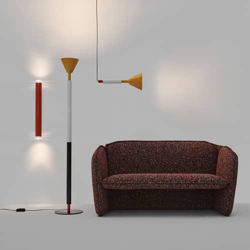 Lampadaire Pyl / H 180 cm - Petite Friture - Multicolore - Acier peint, Verre pressé
