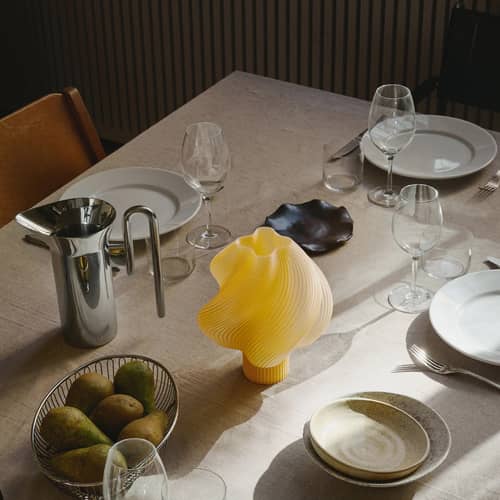 Lampe sans fil rechargeable Soft Serve jaune - CRÈME ATELIER - Sorbet limoncello - PLA recyclé