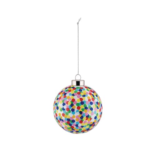 Palle di Natale Proust 1 vetro multicolore Ø 9 cm / By Alessandro Mendini - Decorata a mano - Alessi - 1 / Toni multicolori - vetro soffiato