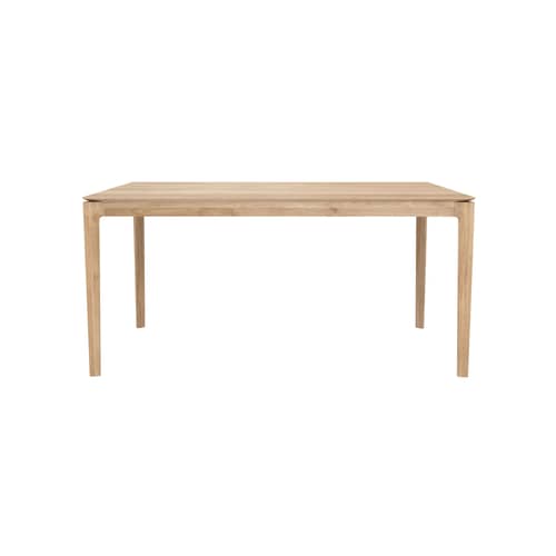 rechteckiger Tisch Bok holz natur / Eiche massiv  - 180 x 90 cm / 8 Personen - Ethnicraft - 180 x 90 cm / Eiche - Geölte Massiveiche