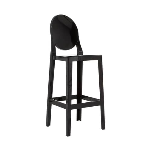 Sedia da bar One more materiale plastico nero H 65cm - Kartell - Nero - policarbonato