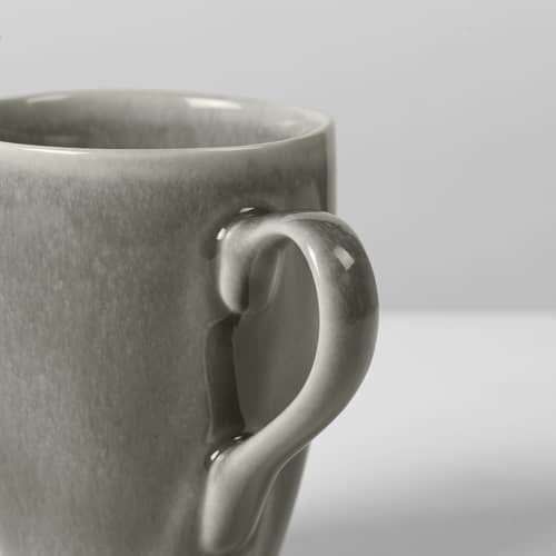 Set vaisselle Nordic Rain / Service petit-déjeuner pour 2 personnes - 6 pièces - BROSTE COPENHAGEN - Gris - Grès émaillé