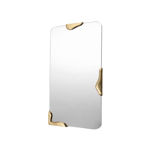 Specchio murale Roberta Large metallo oro / L 61 x H 112 cm - BROSTE COPENHAGEN - Oro -  Verre miroir, Alluminio