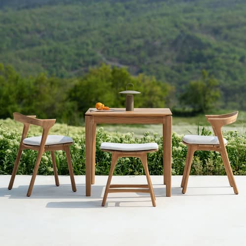 Bok OUTDOOR Square table natural wood / 80 x 80 cm - 4 people  - Ethnicraft - 80 x 80 cm - Solid teak