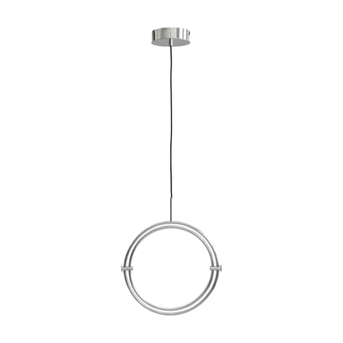 Suspension Maru Big LED / Anneaux modulables - Ø 41 cm - 101 COPENHAGEN - Chromé - Acrylique, Aluminium