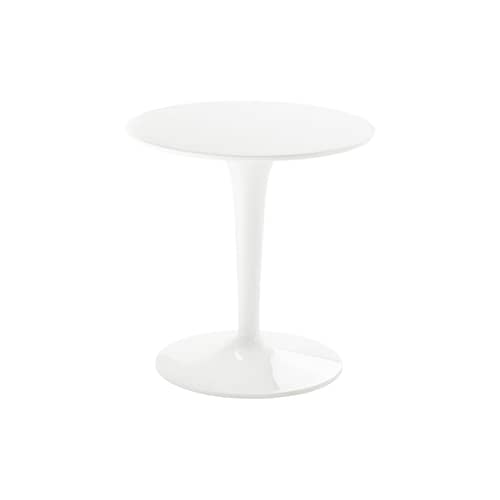Table d\'appoint Tip Top Mono plastique blanc / Monochrome -  Plateau PMMA - Kartell - Laqué blanc - PMMA