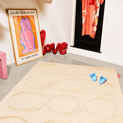 Tapis Dot tissu beige / 160 x 230 cm - Fatboy - Creamy Camel - Polypropylène