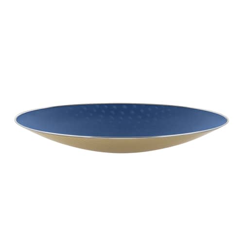 Tischgesteck Cohncave metall blau Ø 49 cm / Alessi 100 Values Collection - Alessi - Ø 49 cm / Blau & gelb - Stahldraht