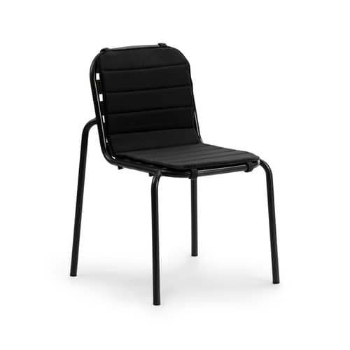 Zubehör  textil schwarz / Kissen für Stuhl & Armlehnstuhl Vig - Normann Copenhagen - Schwarz - Outdoor-Stoff, Schaumstoff, formspeichernd