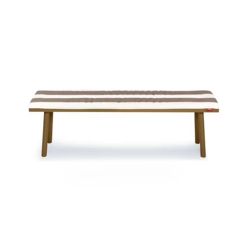 Accessoire / Coussin pour banc Fred\'s - Fatboy - Rayé / Cacao - Mousse, Tissu oléfine