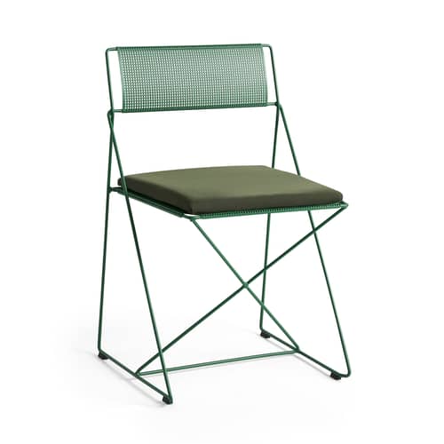  Accessory textile green / OUTDOOR Seat cushion for X-Line Chair - Hay - Olive - Foam, Olefin outdoor fabric