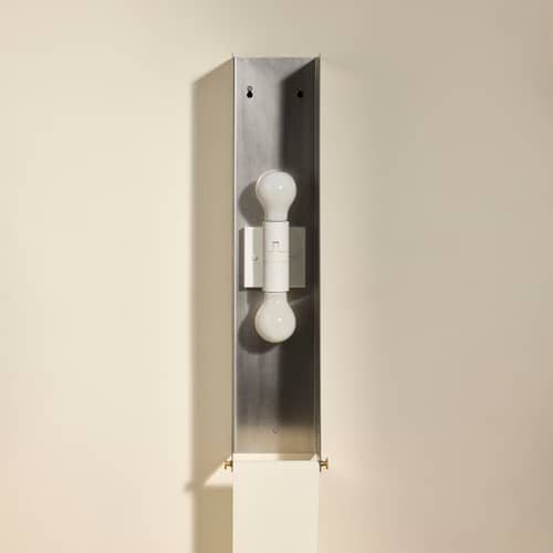 Applique Boxie Grand / H 60 cm - Métal & tissu - Maison Sarah Lavoine - Inox brossé - Acier inoxydable brossé, Laiton