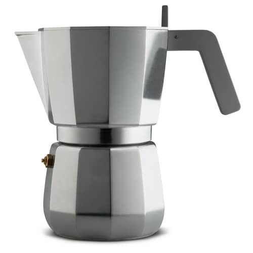 Cafetière italienne Moka métal /6 tasses - Induction - Alessi - Acier - Fonte d\'aluminium, Polyamide