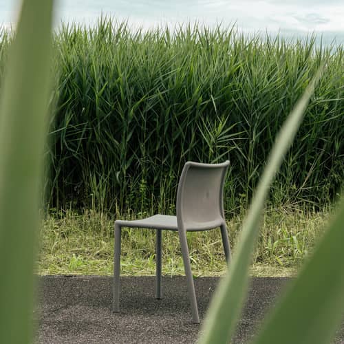 Chaise empilable RE Air-Chair plastique gris / Recyclé - Jasper Morrison, 2000 - Magis - Gris (recyclé) - Plastique recyclé