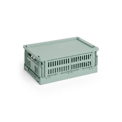 Couvercle  plastique vert / Pour panier Colour Crate Small 17,5 x 27 cm - Hay - Vert Sauge - Polypropylène recyclé