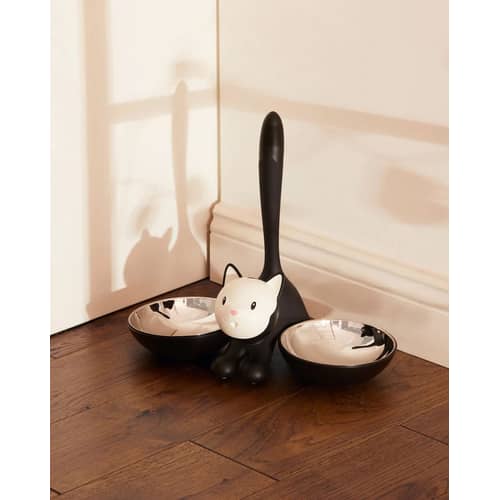 Gamelle Tigrito métal plastique orange / pour chat - Alessi - Orange - Acier inoxydable, Résine thermoplastique