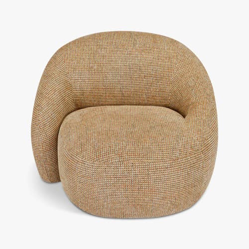 Gepolsterter Sessel Neo textil gelb - NV GALLERY - Gelb (Tweed) - FSC-zertifiziertes Holz, High Density-Schaum, Tissu Tweed