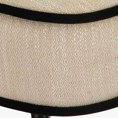 Gepolsterter Stuhl Wayne textil beige - NV GALLERY - Vanille / Schwarze Paspel - Eisen, Gewebe, High Density-Schaum