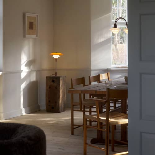Lampe de table PH 3/2 Centenary Edition - Louis Poulsen - Ambre & blanc / Laiton bruni - Laiton bruni, Verre soufflé bouche