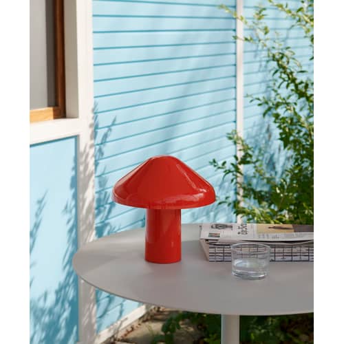 Lampe extérieur sans fil rechargeable Pao plastique rouge - Hay - Rouge - Polycarbonate