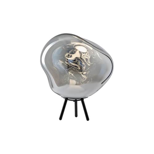 Lampe sans fil rechargeable Melt LED Large / Ø 50 cm - à poser ou suspendre - Tom Dixon - Argent - Polycarbonate soufflé