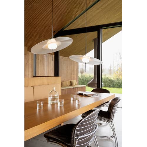 Pendelleuchte Mono L600 metall glas grau schwarz / LED - Ø 60 cm / Drehbar - DCW éditions - Ø 60 cm / Dunkelgrau - Aluminium, Glas